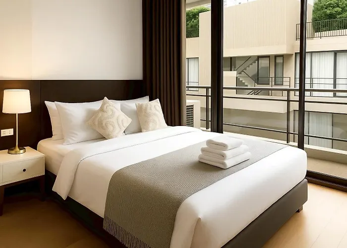 公寓 Spacious 2 King Beds, Balcony With View, Near Nana Bts 曼谷